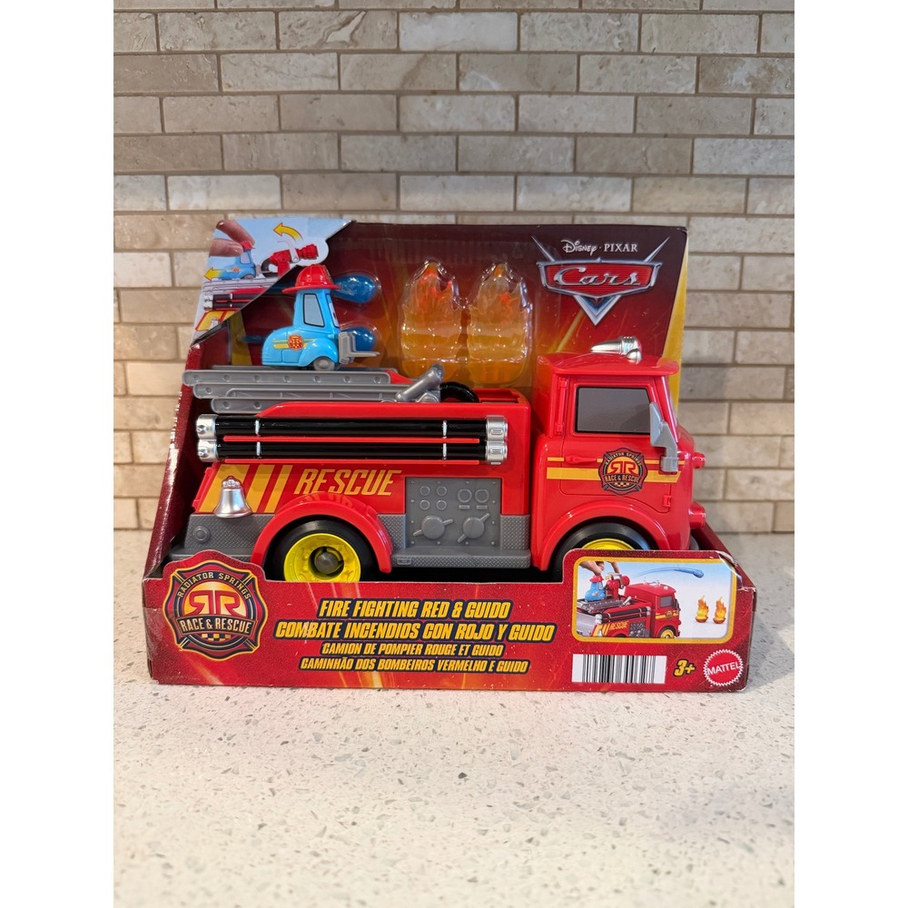 Disney Pixar Cars Radiator Springs Race Rescue Fire Truck Red Guido NIB
